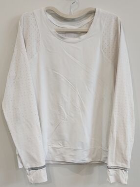 lululemon athletica White Perforated Long-Sleeve Pullover